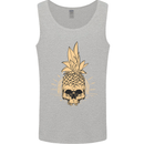 Pineapple Skull Gothic Biker Surfing Mens Vest Tank Top Sports Grey