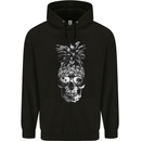 Pineapple Skull Surf Surfing Surfer Holiday Mens 80% Cotton Hoodie Black