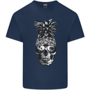 Pineapple Skull Surf Surfing Surfer Holiday Mens Cotton T-Shirt Tee Top Navy Blue