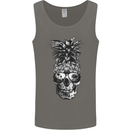 Pineapple Skull Surf Surfing Surfer Holiday Mens Vest Tank Top Charcoal