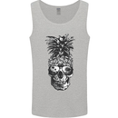 Pineapple Skull Surf Surfing Surfer Holiday Mens Vest Tank Top Sports Grey