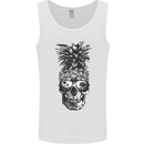 Pineapple Skull Surf Surfing Surfer Holiday Mens Vest Tank Top White