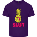Pineapple Slut Funny Movie Theme Mens Cotton T-Shirt Tee Top Purple