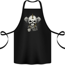 Piston Skull Motorcycle Motorbike Biker Cotton Apron 100% Organic Black