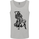Pitbull Grim Reaper Dog Skull Satan Demon Mens Vest Tank Top Sports Grey