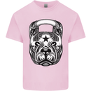 Pitbull Kettlebell Gym Training Top Workout Mens Cotton T-Shirt Tee Top Light Pink