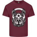 Pitbull Kettlebell Gym Training Top Workout Mens Cotton T-Shirt Tee Top Maroon