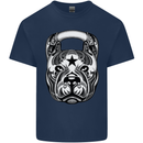 Pitbull Kettlebell Gym Training Top Workout Mens Cotton T-Shirt Tee Top Navy Blue