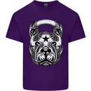 Pitbull Kettlebell Gym Training Top Workout Mens Cotton T-Shirt Tee Top Purple