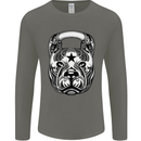 Pitbull Kettlebell Gym Training Top Workout Mens Long Sleeve T-Shirt Charcoal