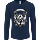 Pitbull Kettlebell Gym Training Top Workout Mens Long Sleeve T-Shirt Navy Blue