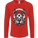 Pitbull Kettlebell Gym Training Top Workout Mens Long Sleeve T-Shirt Red