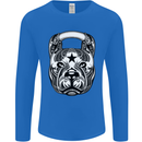 Pitbull Kettlebell Gym Training Top Workout Mens Long Sleeve T-Shirt Royal Blue