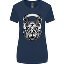 Pitbull Kettlebell Gym Training Top Workout Womens Wider Cut T-Shirt Navy Blue