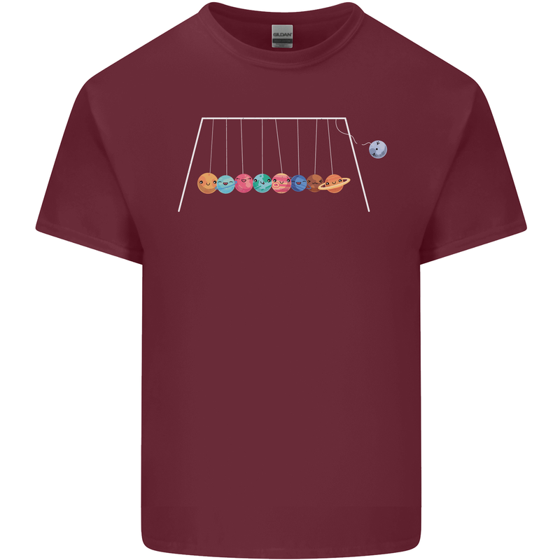 Planets Game Astronomy Space Funny Universe Mens Cotton T-Shirt Tee Top Maroon