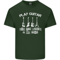 Play Guitar Say Voices in My Head Guitarist Mens Cotton T-Shirt Tee Top Forest Green