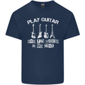 Play Guitar Say Voices in My Head Guitarist Mens Cotton T-Shirt Tee Top Navy Blue