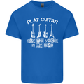 Play Guitar Say Voices in My Head Guitarist Mens Cotton T-Shirt Tee Top Royal Blue