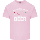 Please Fill Me Up With Beer Funny Alcohol Mens Cotton T-Shirt Tee Top Light Pink
