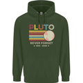 Pluto Never Forget Space Astronomy Planet Childrens Kids Hoodie Forest Green