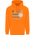 Pluto Never Forget Space Astronomy Planet Childrens Kids Hoodie Orange