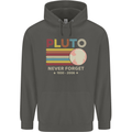Pluto Never Forget Space Astronomy Planet Childrens Kids Hoodie Storm Grey