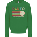 Pluto Never Forget Space Astronomy Planet Kids Sweatshirt Jumper Irish Green