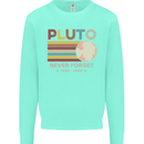 Pluto Never Forget Space Astronomy Planet Kids Sweatshirt Jumper Peppermint