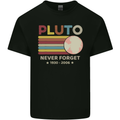 Pluto Never Forget Space Astronomy Planet Kids T-Shirt Childrens Black