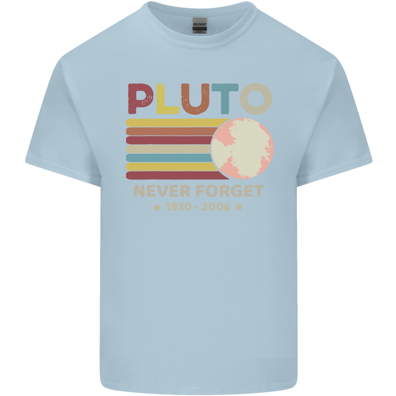 Pluto Never Forget Space Astronomy Planet Kids T-Shirt Childrens Light Blue