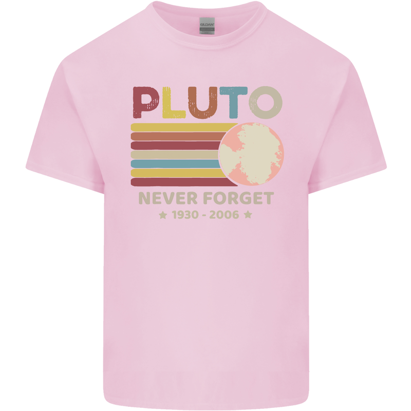 Pluto Never Forget Space Astronomy Planet Kids T-Shirt Childrens Light Pink