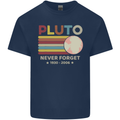 Pluto Never Forget Space Astronomy Planet Kids T-Shirt Childrens Navy Blue