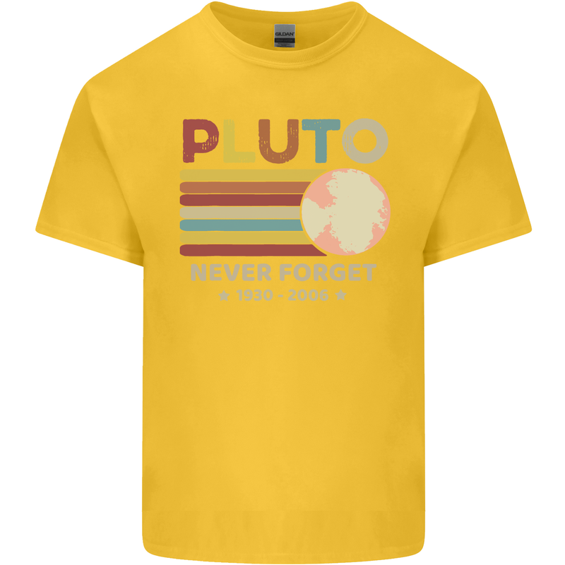Pluto Never Forget Space Astronomy Planet Kids T-Shirt Childrens Yellow