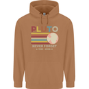 Pluto Never Forget Space Astronomy Planet Mens 80% Cotton Hoodie Caramel Latte