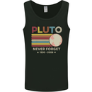 Pluto Never Forget Space Astronomy Planet Mens Vest Tank Top Black