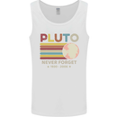 Pluto Never Forget Space Astronomy Planet Mens Vest Tank Top White