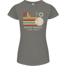 Pluto Never Forget Space Astronomy Planet Womens Petite Cut T-Shirt Charcoal