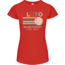 Pluto Never Forget Space Astronomy Planet Womens Petite Cut T-Shirt Red