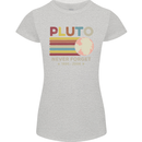 Pluto Never Forget Space Astronomy Planet Womens Petite Cut T-Shirt Sports Grey