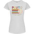 Pluto Never Forget Space Astronomy Planet Womens Petite Cut T-Shirt White