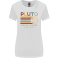Pluto Never Forget Space Astronomy Planet Womens Wider Cut T-Shirt White