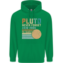 Pluto Never Forget Space Planet Astronomy Childrens Kids Hoodie Irish Green