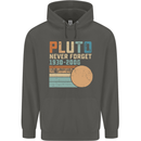 Pluto Never Forget Space Planet Astronomy Childrens Kids Hoodie Storm Grey