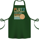 Pluto Never Forget Space Planet Astronomy Cotton Apron 100% Organic Forest Green