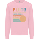 Pluto Never Forget Space Planet Astronomy Kids Sweatshirt Jumper Light Pink