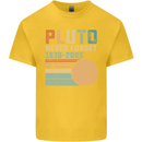 Pluto Never Forget Space Planet Astronomy Kids T-Shirt Childrens Yellow