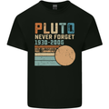 Pluto Never Forget Space Planet Astronomy Mens Cotton T-Shirt Tee Top Black
