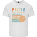 Pluto Never Forget Space Planet Astronomy Mens Cotton T-Shirt Tee Top White