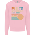 Pluto Never Forget Space Planet Astronomy Mens Sweatshirt Jumper Light Pink