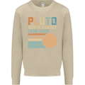 Pluto Never Forget Space Planet Astronomy Mens Sweatshirt Jumper Sand